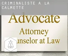 Criminaliste à  La Calmette