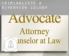 Criminaliste à  Riverview Colony