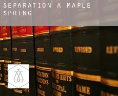 Séparation à  Maple Spring