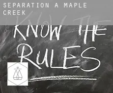 Séparation à  Maple Creek