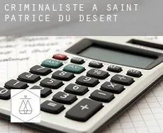 Criminaliste à  Saint-Patrice-du-Désert